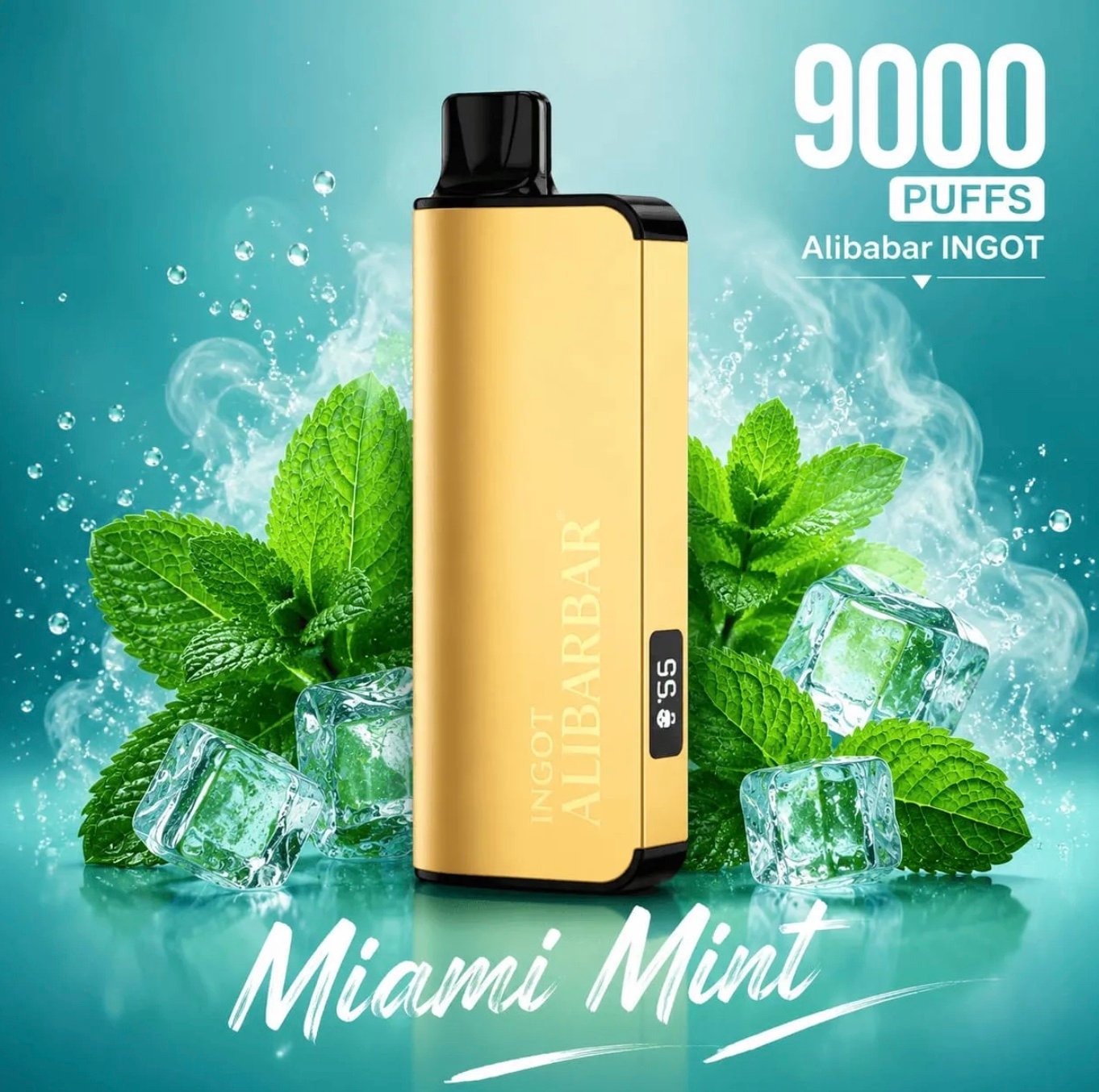 Miami Mint Alibarbar INGOT 9000 disposable vape, 9000 puffs, 5% nicotine salt