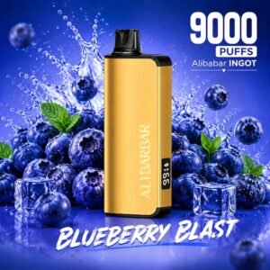 Blueberry Blast Alibarbar INGOT 9000 disposable vape, 9000 puffs, 5% nicotine salt