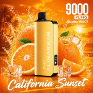 California Sunset Alibarbar INGOT 9000 disposable vape, 9000 puffs, 5% nicotine salt