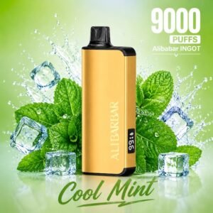 Cool Mint Alibarbar INGOT 9000 disposable vape, 9000 puffs, 5% nicotine salt